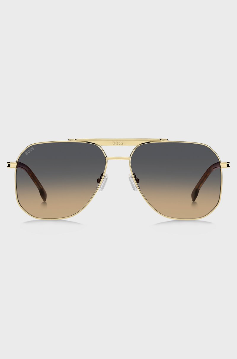 Hugo Boss Gafas De Sol Doradas Con Monogramas Double B