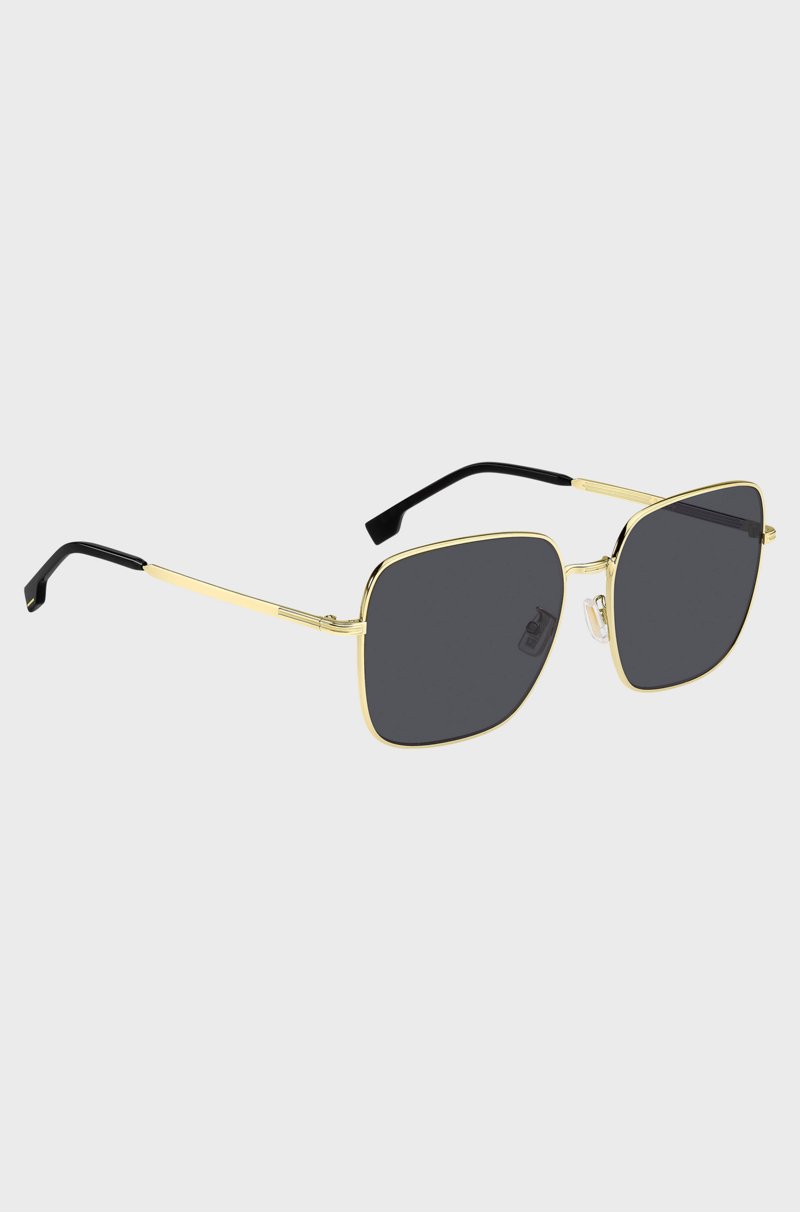 Hugo Boss Gafas De Sol En Tono Dorado Con Herrajes De La Marca