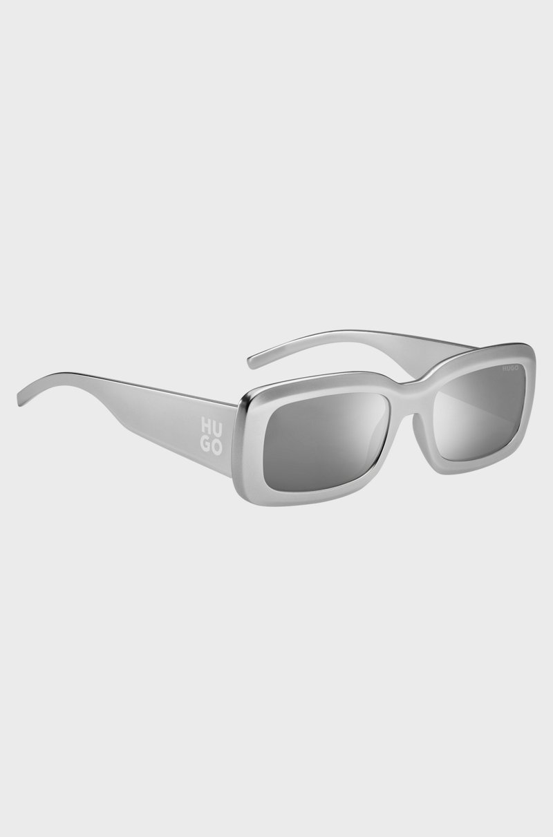 Hugo Boss Gafas De Sol Grises Con Logo Apilado En Las Patillas