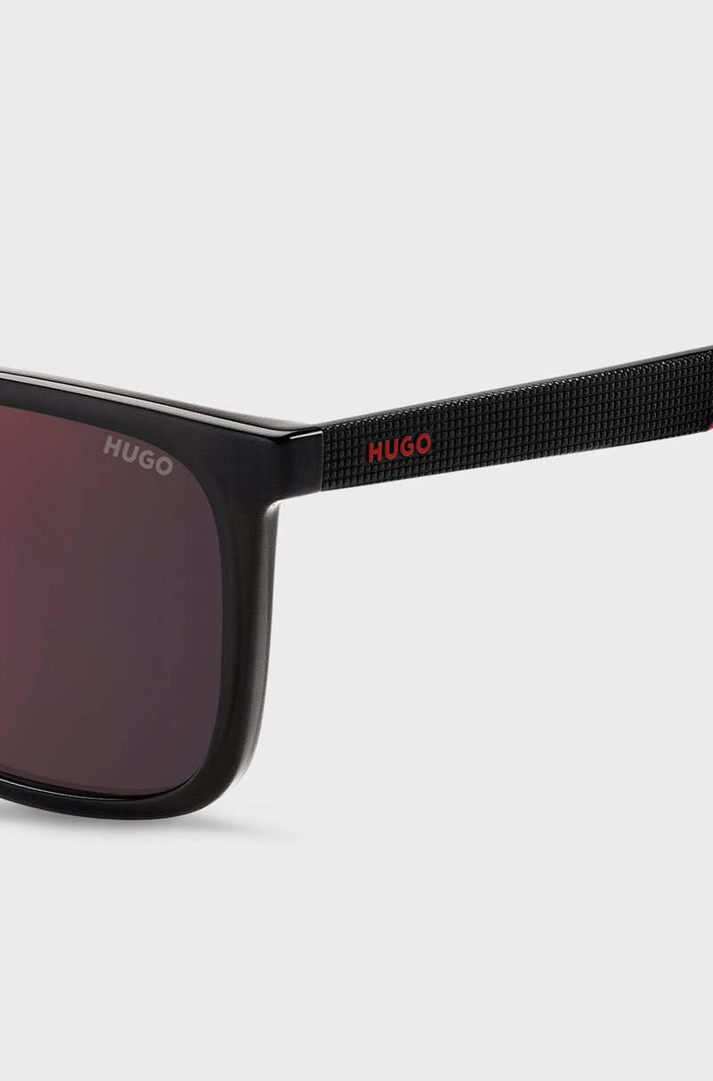Hugo Boss Gafas De Sol Grises Con Textura En Las Patillas