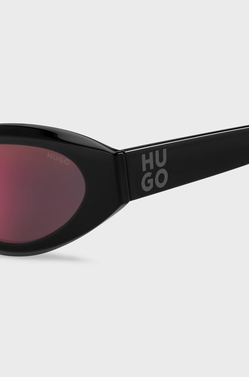 Hugo Boss Gafas De Sol Negras Con Cadena De Cuentas