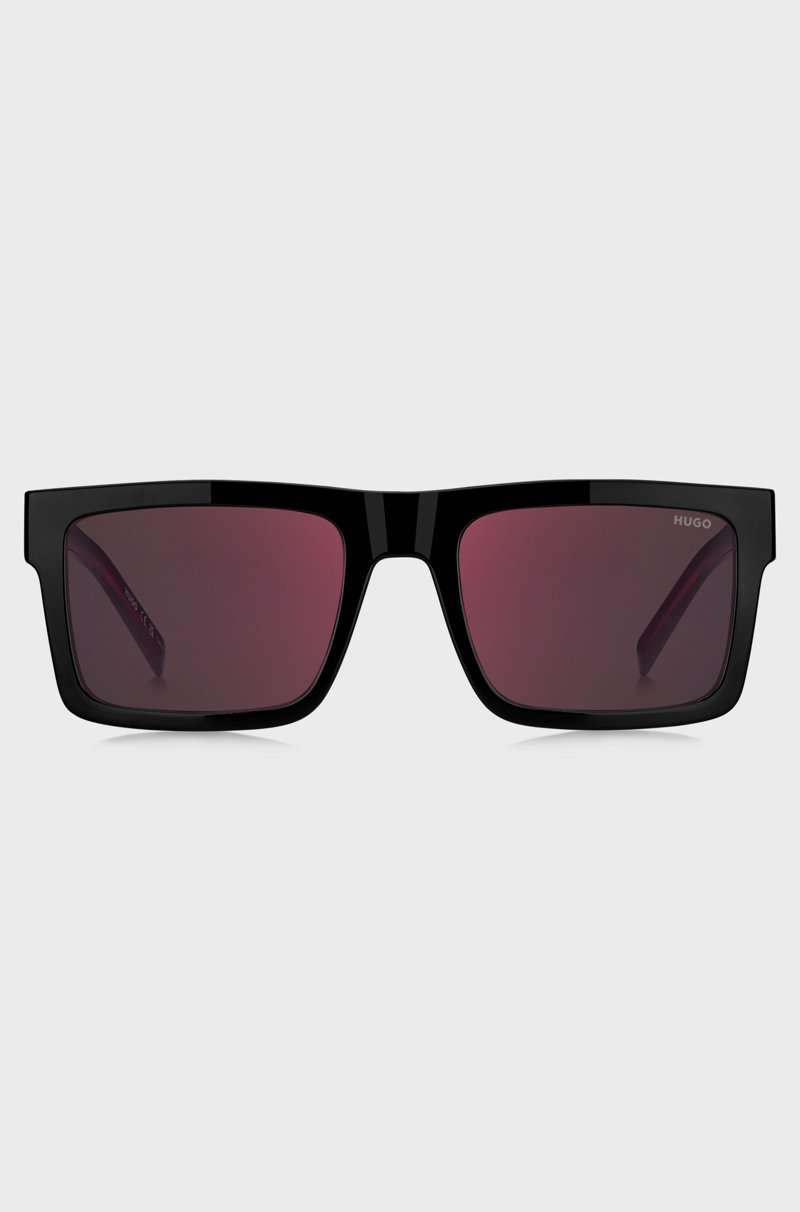 Hugo Boss Gafas De Sol Negras Con Detalles En El Rojo De La Marca