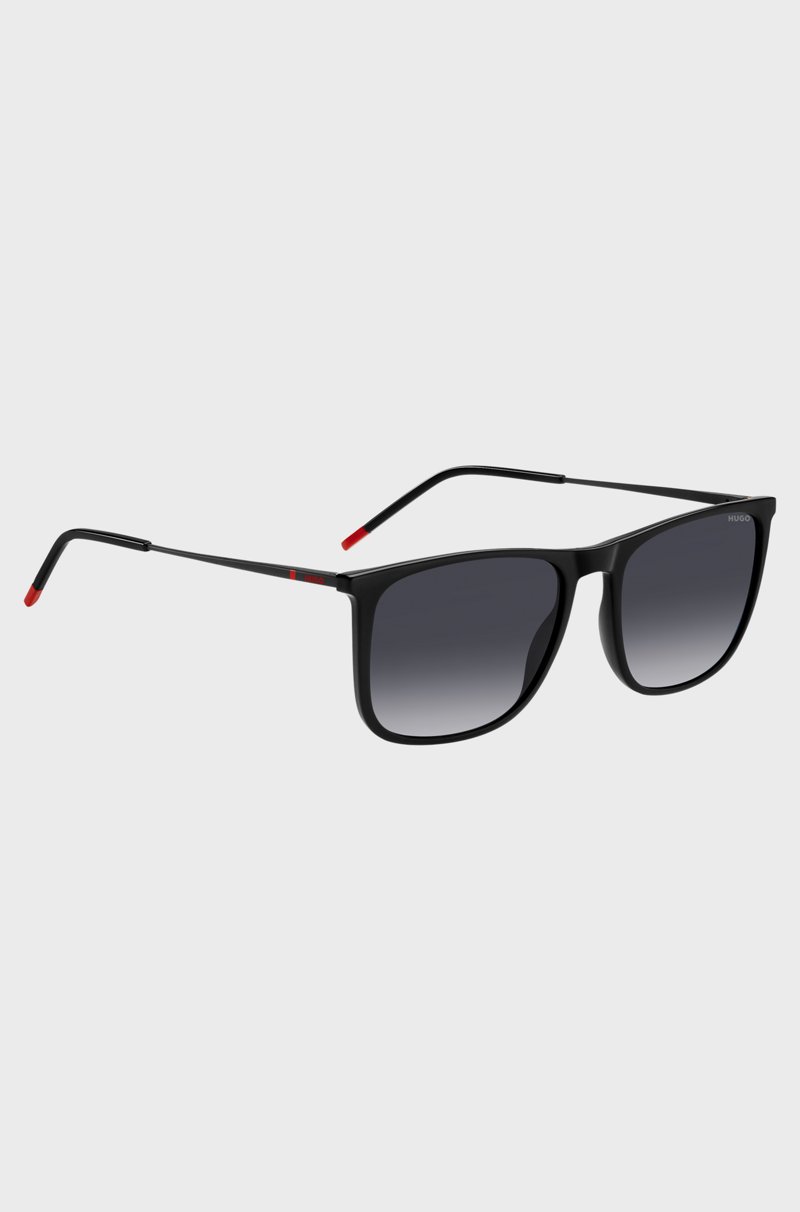 Hugo Boss Gafas De Sol Negras Con Detalles En Rojo De La Marca