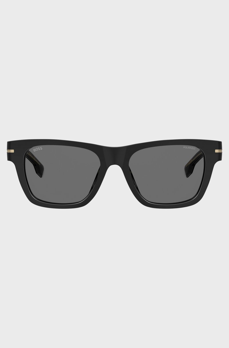Hugo Boss Gafas De Sol Negras Con Detalles En Tono Dorado