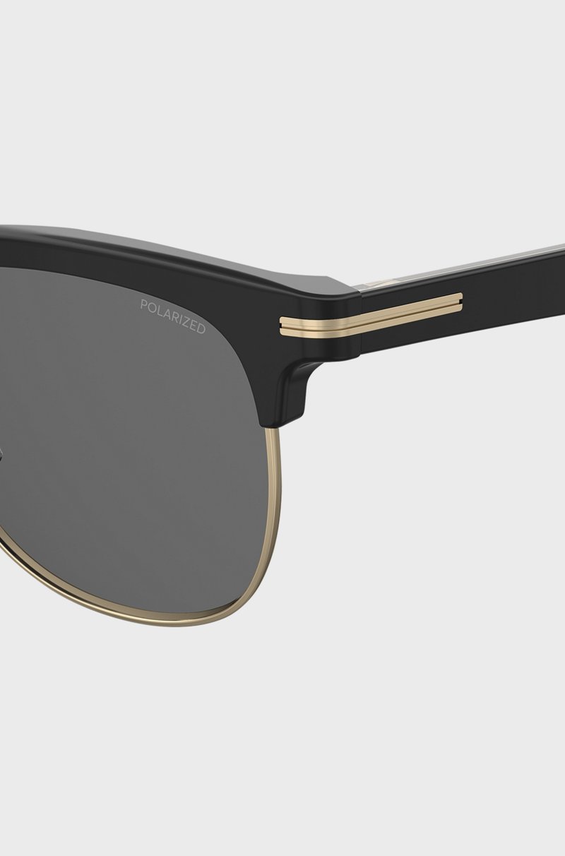 Hugo Boss Gafas De Sol Negras Con Detalles En Tono Dorado