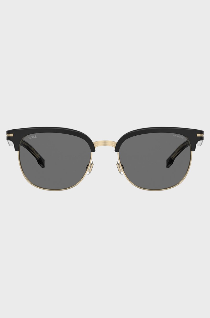 Hugo Boss Gafas De Sol Negras Con Detalles En Tono Dorado