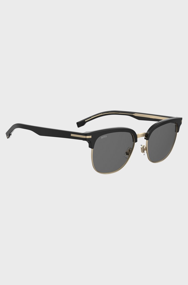 Hugo Boss Gafas De Sol Negras Con Detalles En Tono Dorado