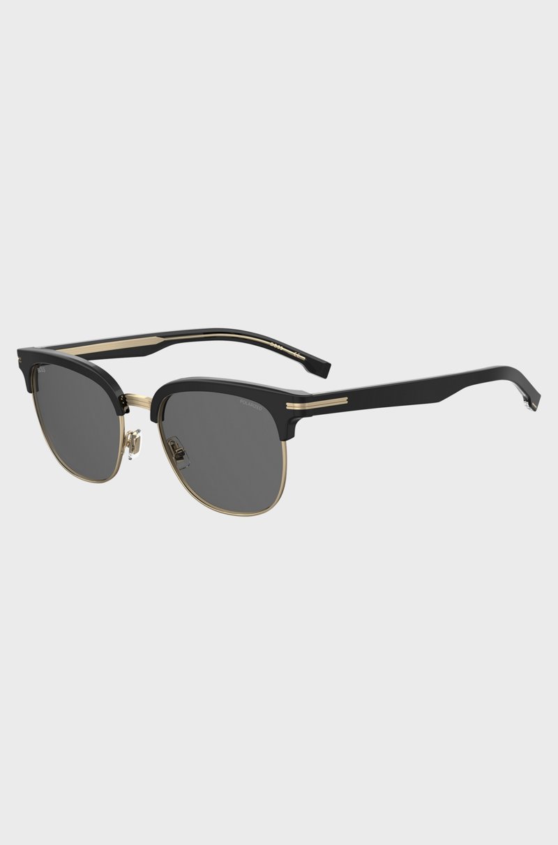 Hugo Boss Gafas de sol negras con detalles en tono dorado