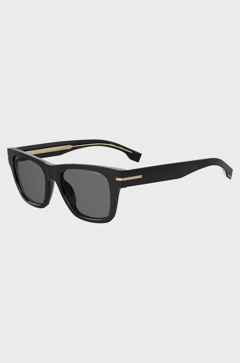 Hugo Boss Gafas de sol negras con detalles en tono dorado