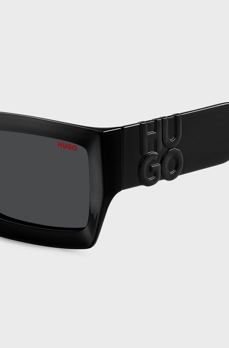 Hugo Boss Gafas De Sol Negras Con Logos Apilados En Las Patillas