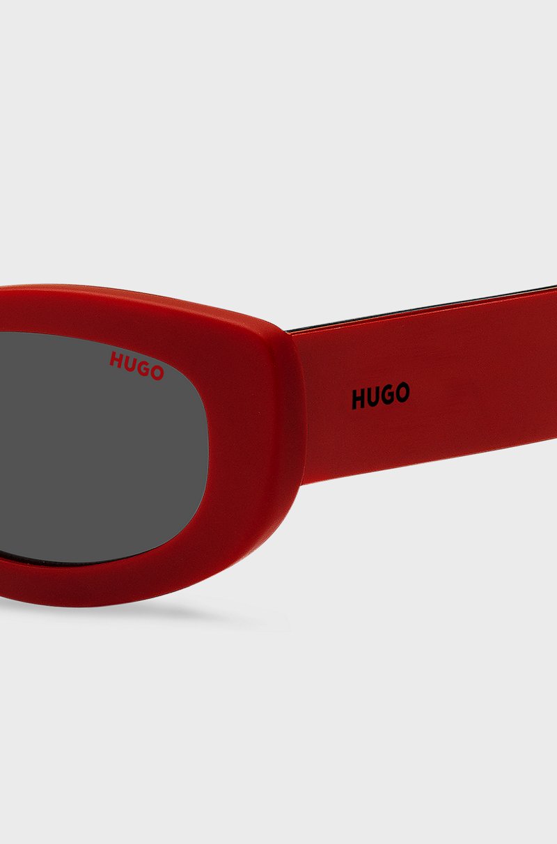 Hugo Boss Gafas De Sol Rojas Con Patillas De La Marca