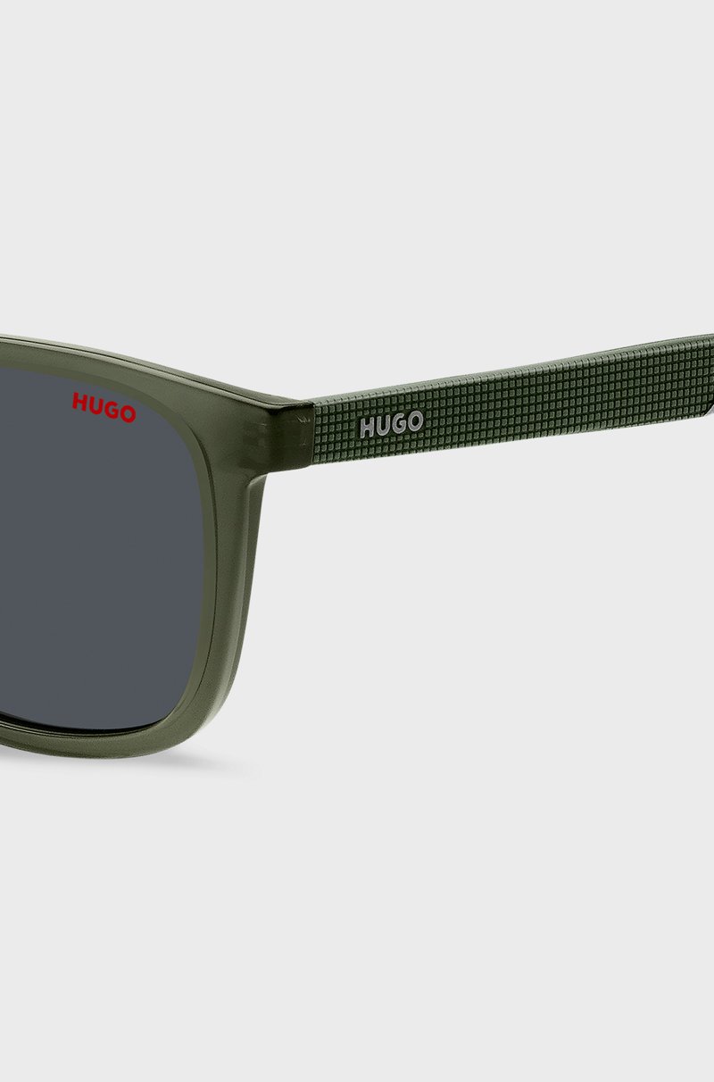 Hugo Boss Gafas De Sol Verdes Con Patillas Estampadas
