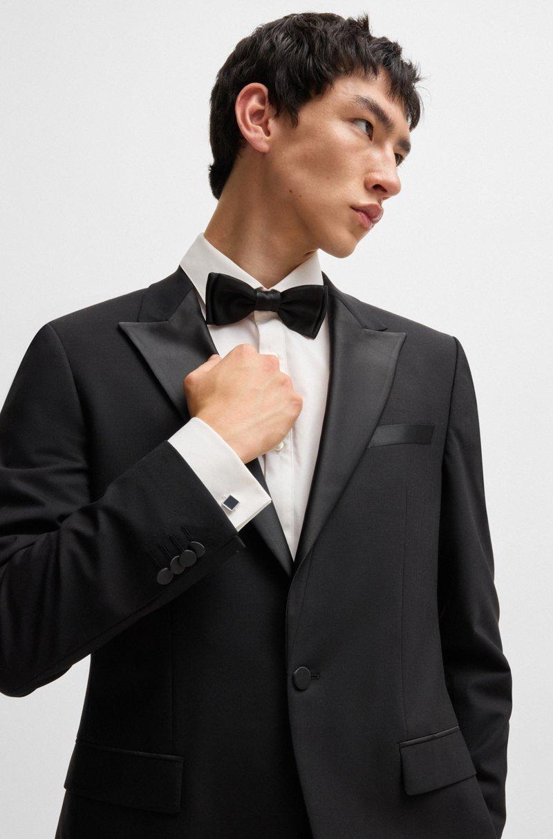 Hugo Boss Gemelos Cuadrados Con Núcleo De Esmalte Y Logo