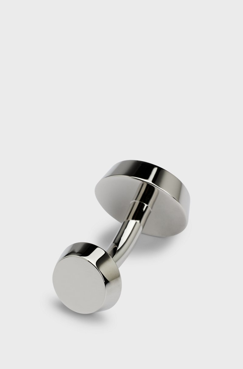 Hugo Boss Gemelos Redondos Con Aplique De Esmalte Y Logo Grabado