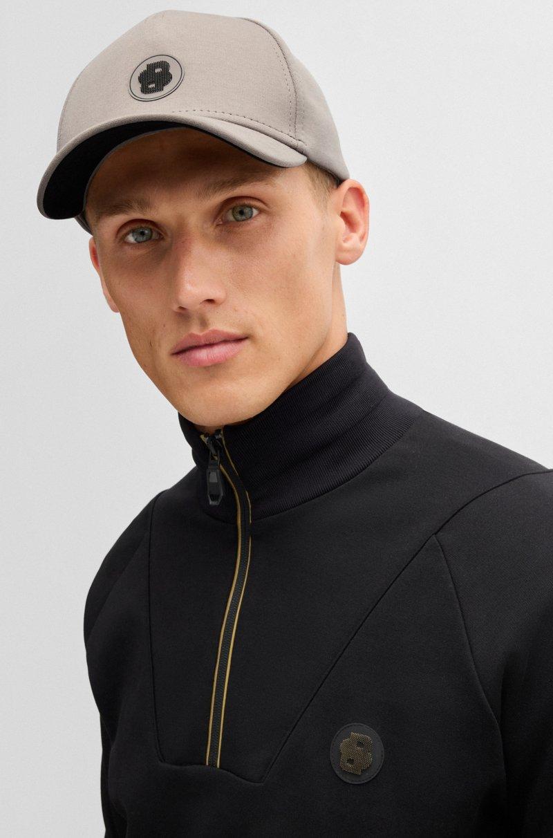 Hugo Boss Gorra De Algodón Con Parche De Monograma Double B