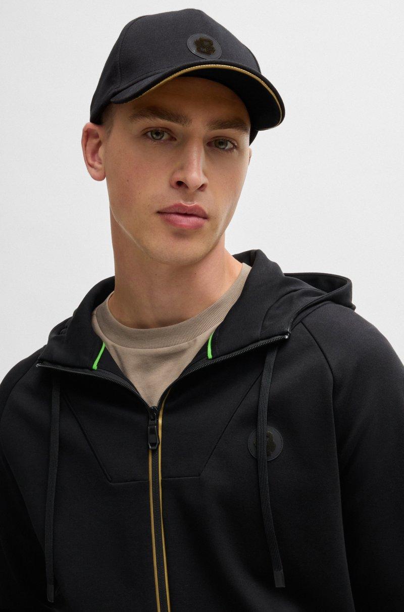 Hugo Boss Gorra De Algodón Con Parche De Monograma Double B