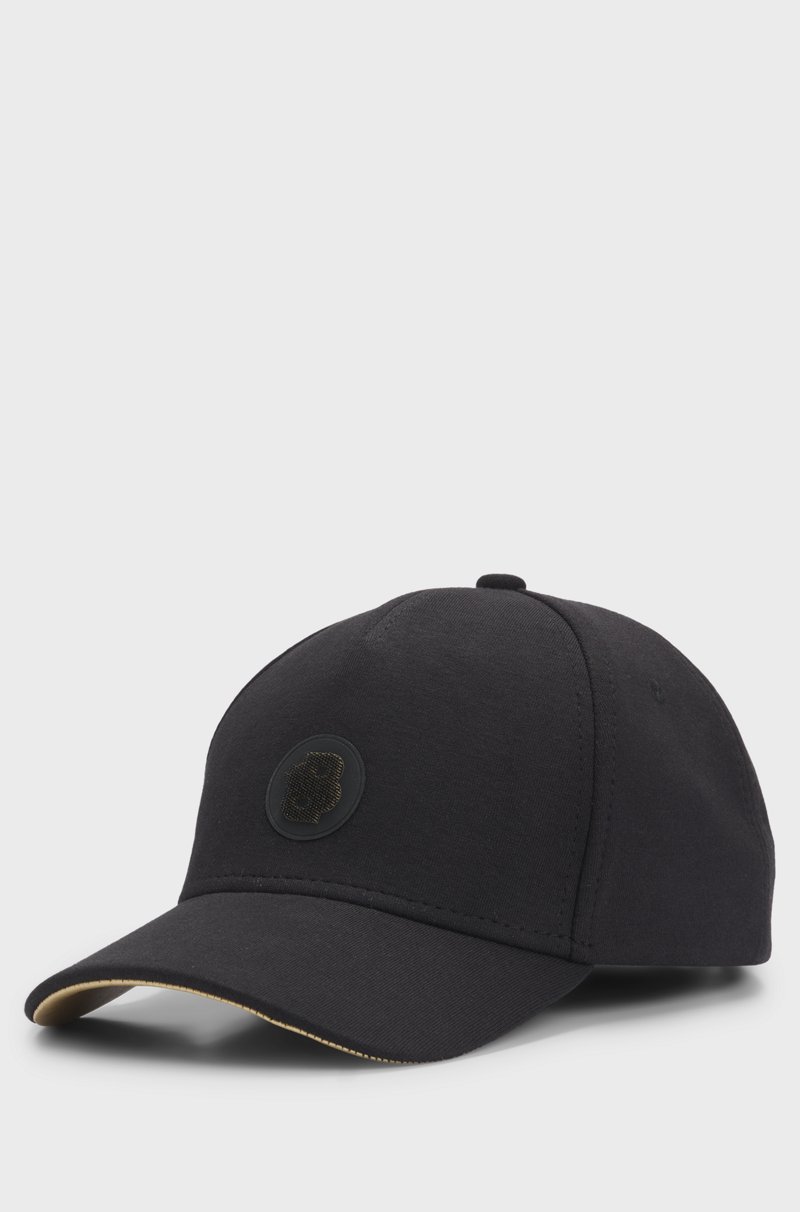 Hugo Boss Gorra de algodón con parche de monograma Double B