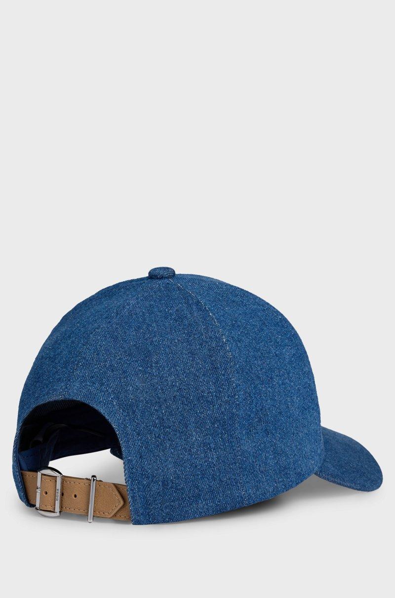 Hugo Boss Gorra De Denim Azul Con Monograma Double B