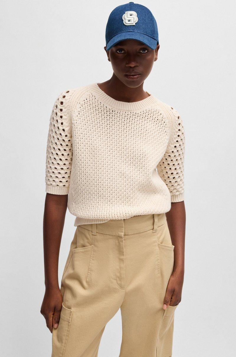 Hugo Boss Gorra De Denim Azul Con Monograma Double B