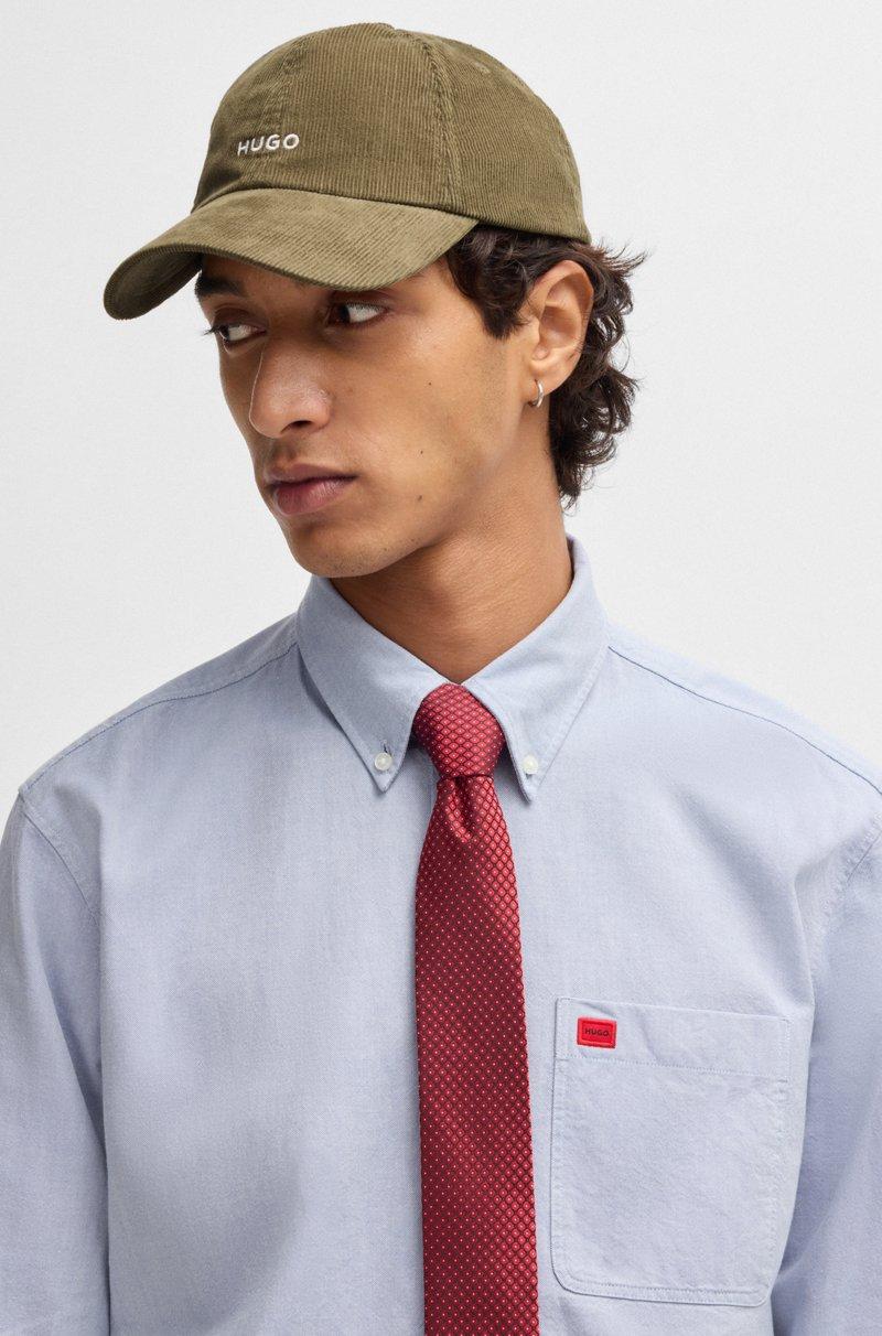 Hugo Boss Gorra De Pana De Algodón Con Logo Bordado