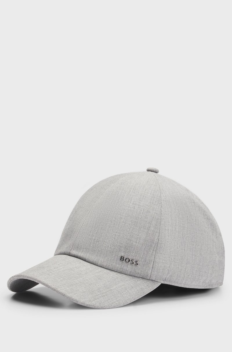 Hugo Boss Gorra de sarga aterciopelada con logo de letras