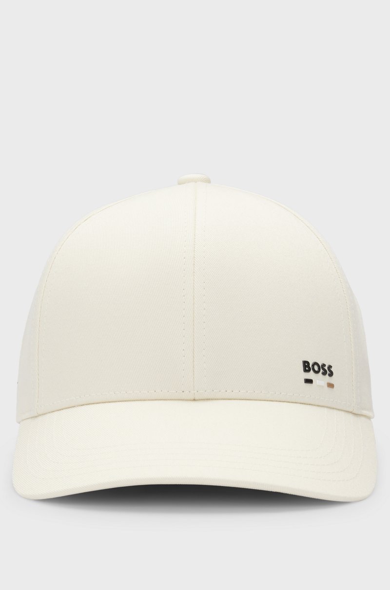 Hugo Boss Gorra De Sarga De Algodón Con Detalle De Logo