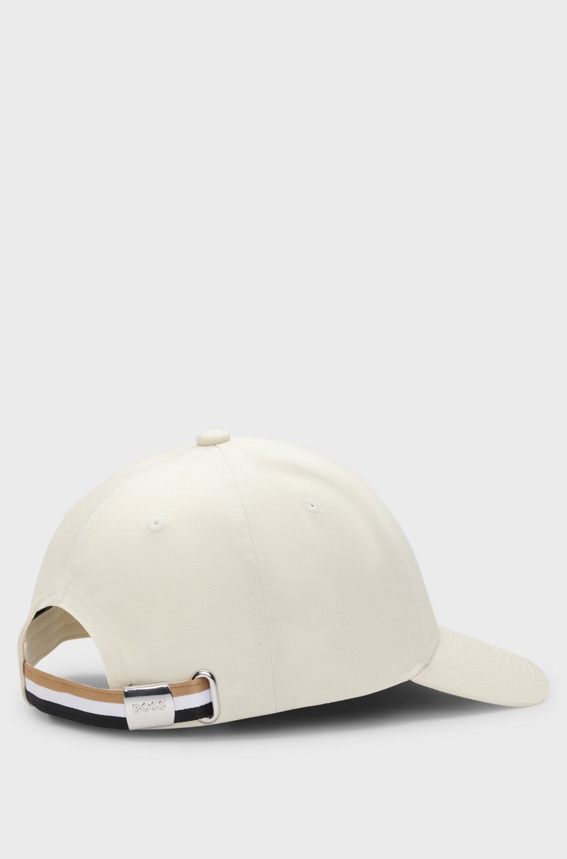 Hugo Boss Gorra De Sarga De Algodón Con Detalle De Logo