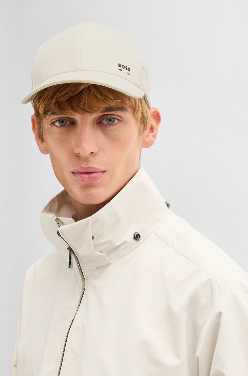 Hugo Boss Gorra De Sarga De Algodón Con Detalle De Logo