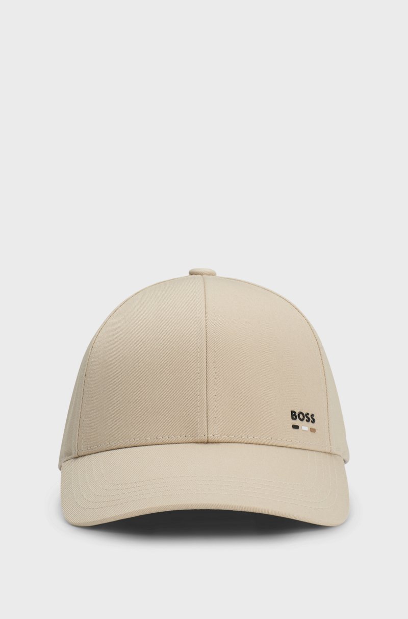 Hugo Boss Gorra De Sarga De Algodón Con Detalle De Logo