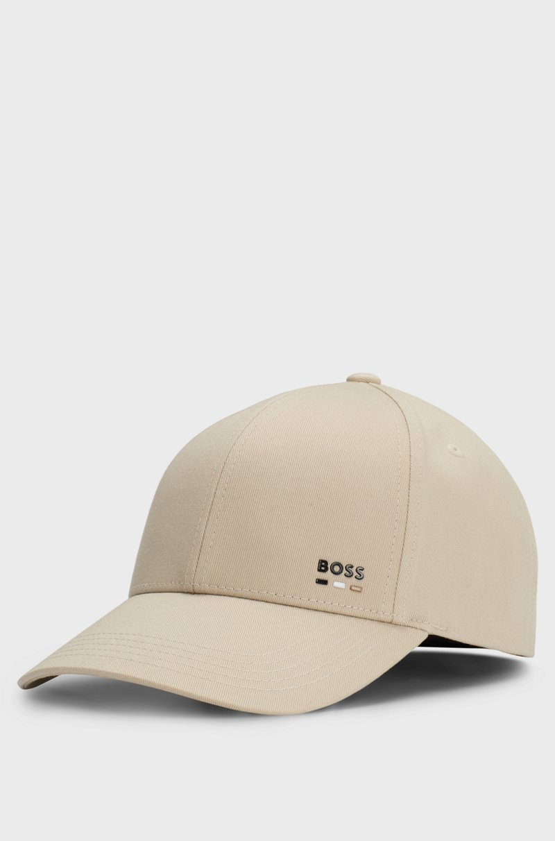 Hugo Boss Gorra de sarga de algodón con detalle de logo