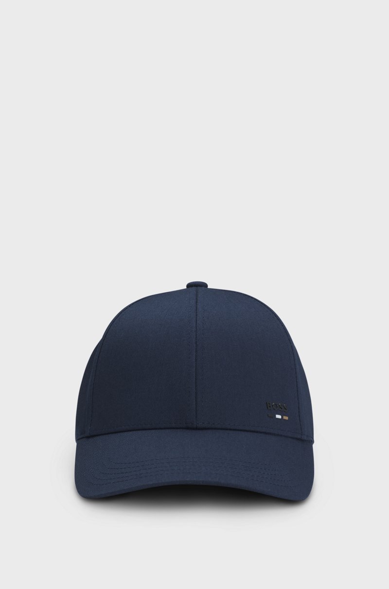 Hugo Boss Gorra De Sarga De Algodón Con Detalle De Logo