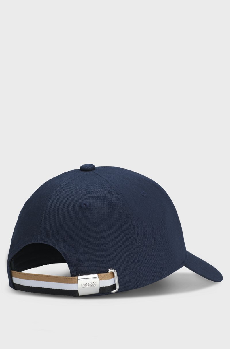 Hugo Boss Gorra De Sarga De Algodón Con Detalle De Logo