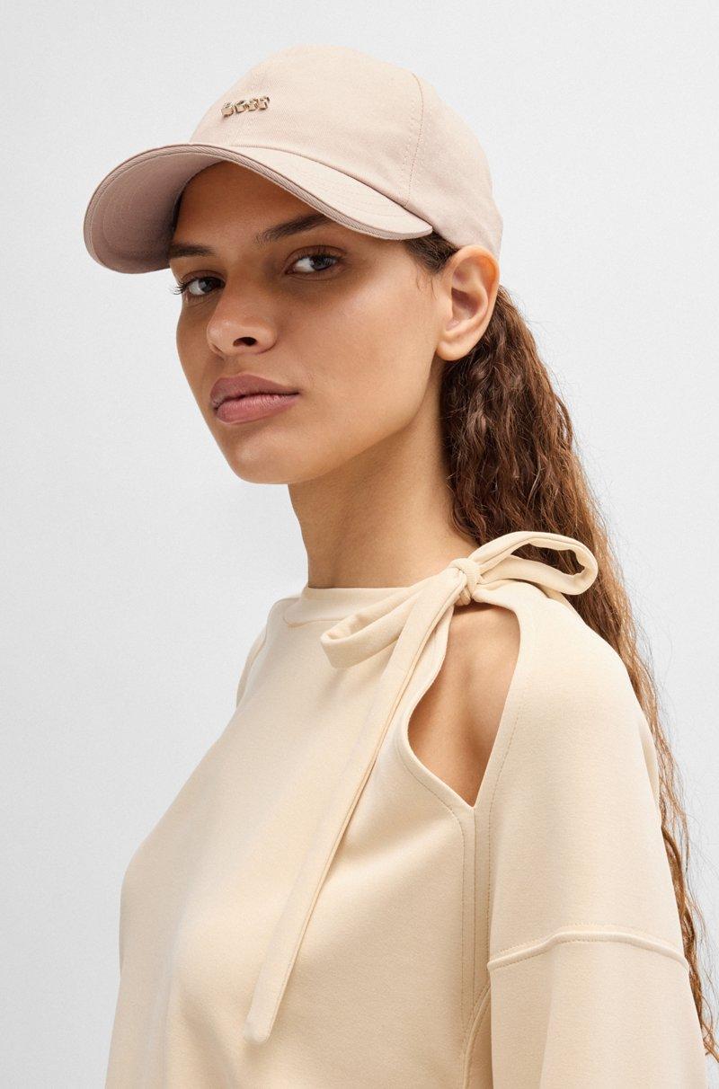 Hugo Boss Gorra De Sarga De Algodón Con Detalle De Logotipo Metálico