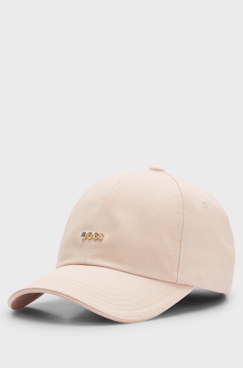 Hugo Boss Gorra de sarga de algodón con detalle de logotipo metálico