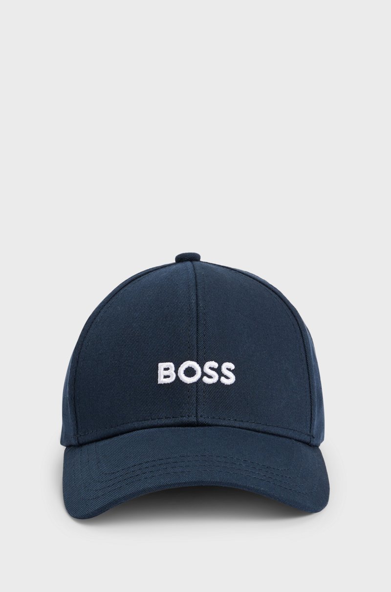 Hugo Boss Gorra De Sarga De Algodón Con Logo Bordado