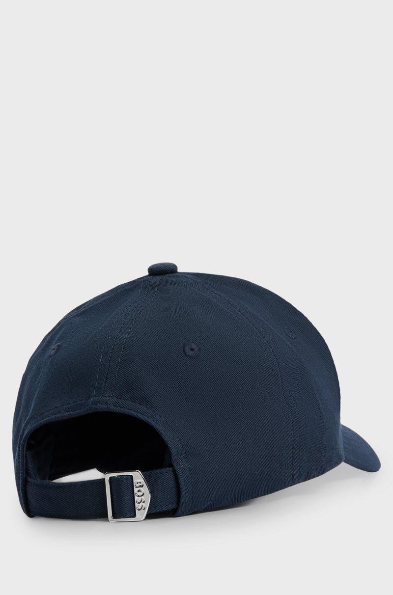 Hugo Boss Gorra De Sarga De Algodón Con Logo Bordado