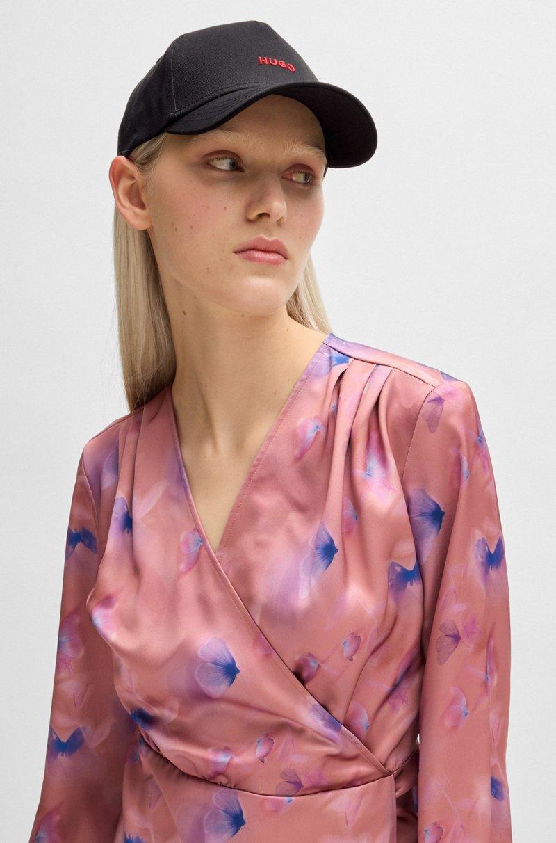 Hugo Boss Gorra De Sarga De Algodón Con Logo Bordado