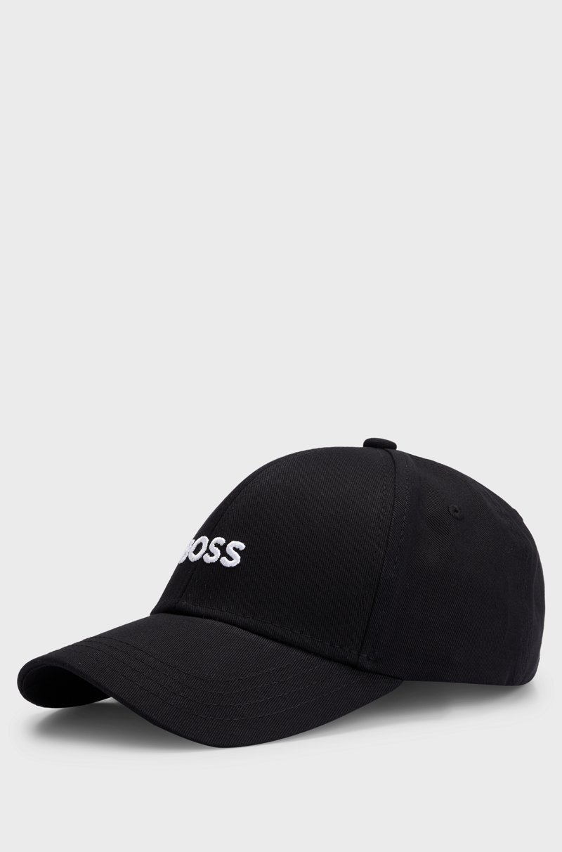 Hugo Boss Gorra De Sarga De Algodón Con Logo Bordado