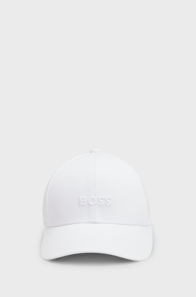 Hugo Boss Gorra De Sarga De Algodón Con Logo Bordado