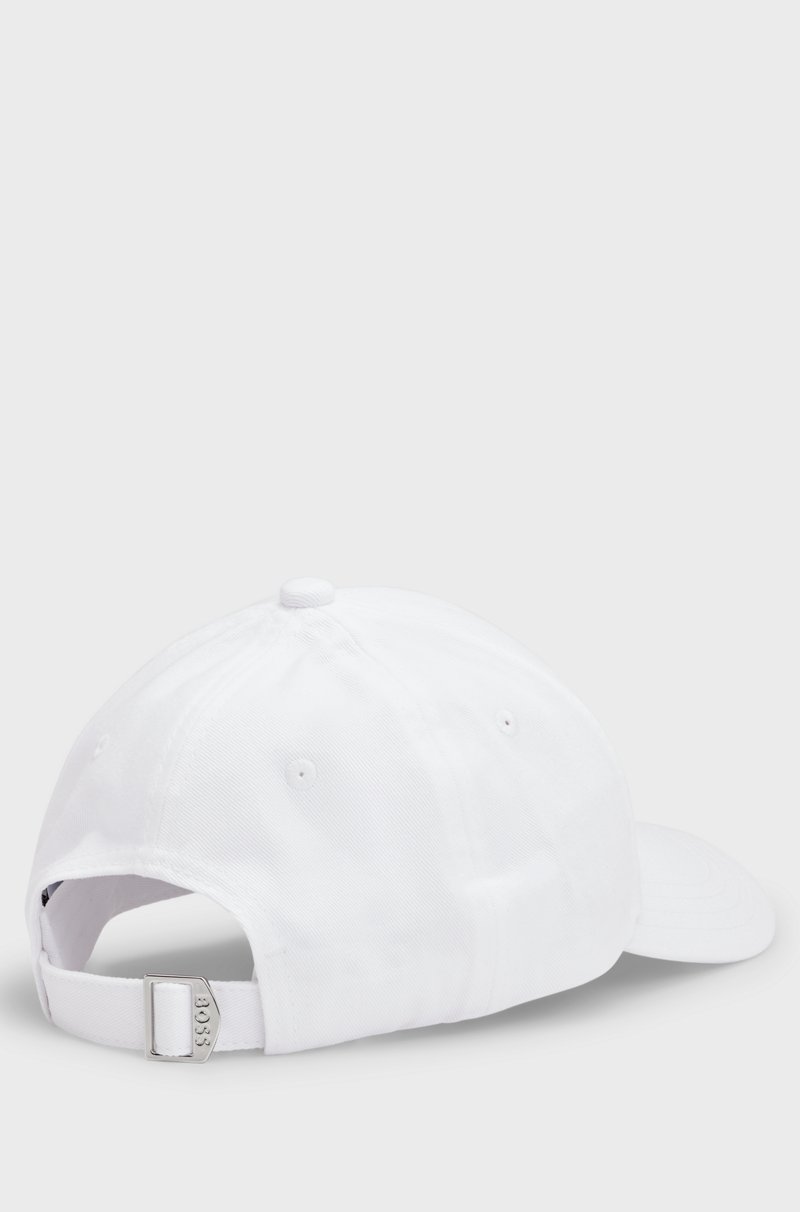 Hugo Boss Gorra De Sarga De Algodón Con Logo Bordado