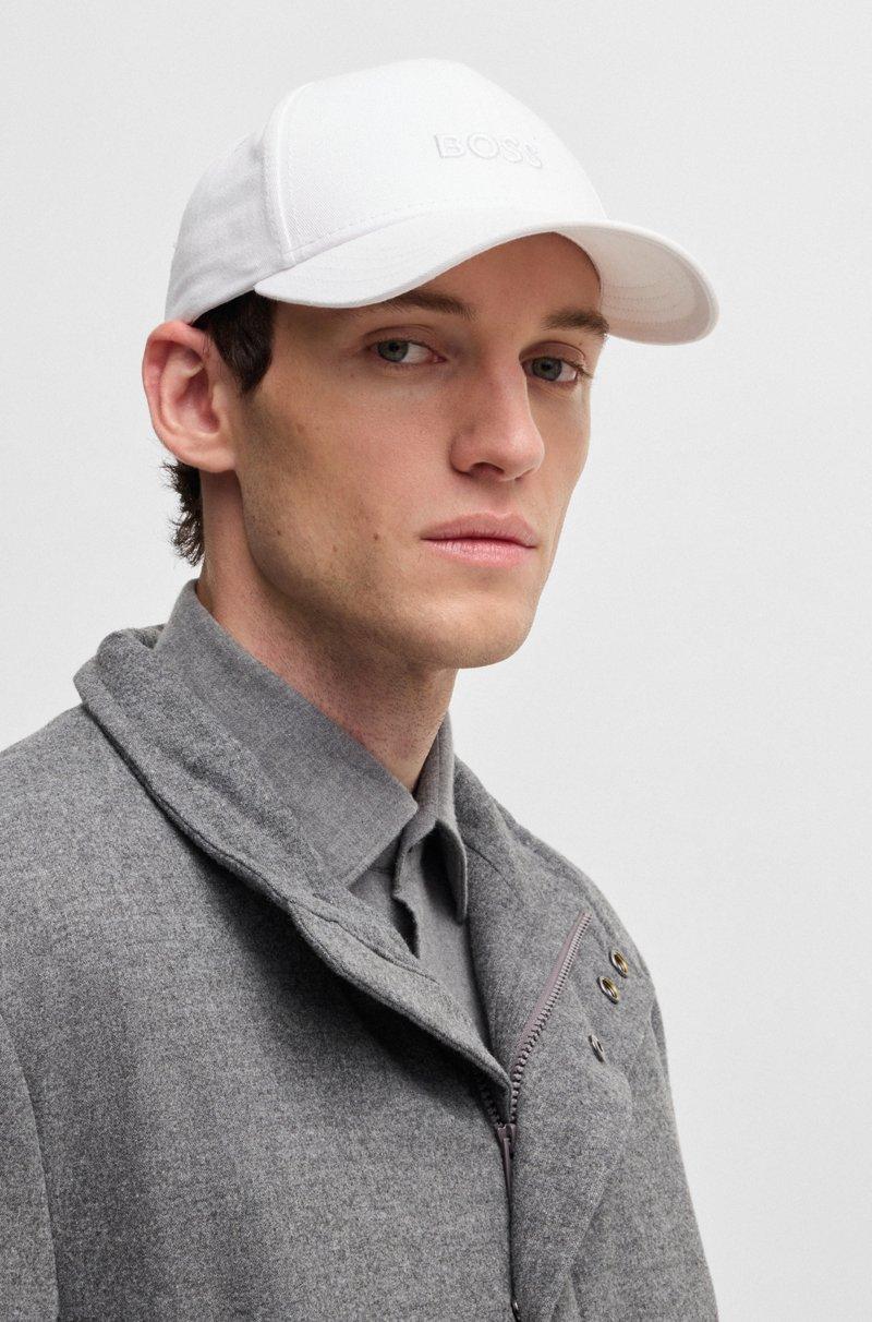 Hugo Boss Gorra De Sarga De Algodón Con Logo Bordado