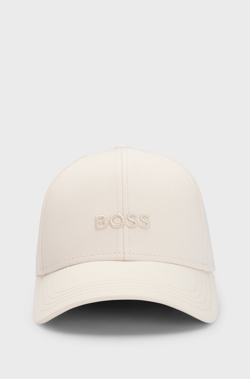 Hugo Boss Gorra De Sarga De Algodón Con Logo Bordado