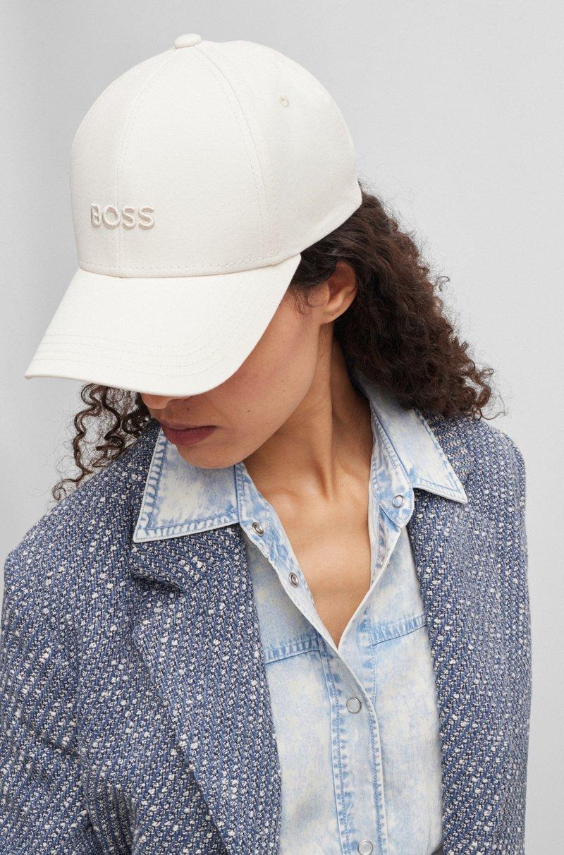 Hugo Boss Gorra De Sarga De Algodón Con Logo Bordado