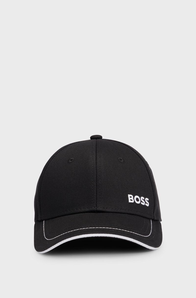Hugo Boss Gorra De Sarga De Algodón Con Logo Bordado Y Hebilla De Metal