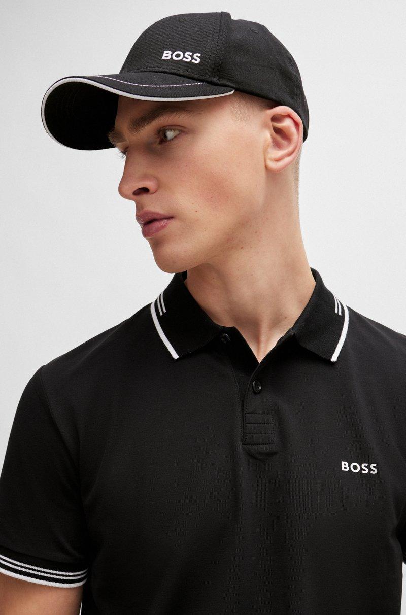 Hugo Boss Gorra De Sarga De Algodón Con Logo Bordado Y Hebilla De Metal