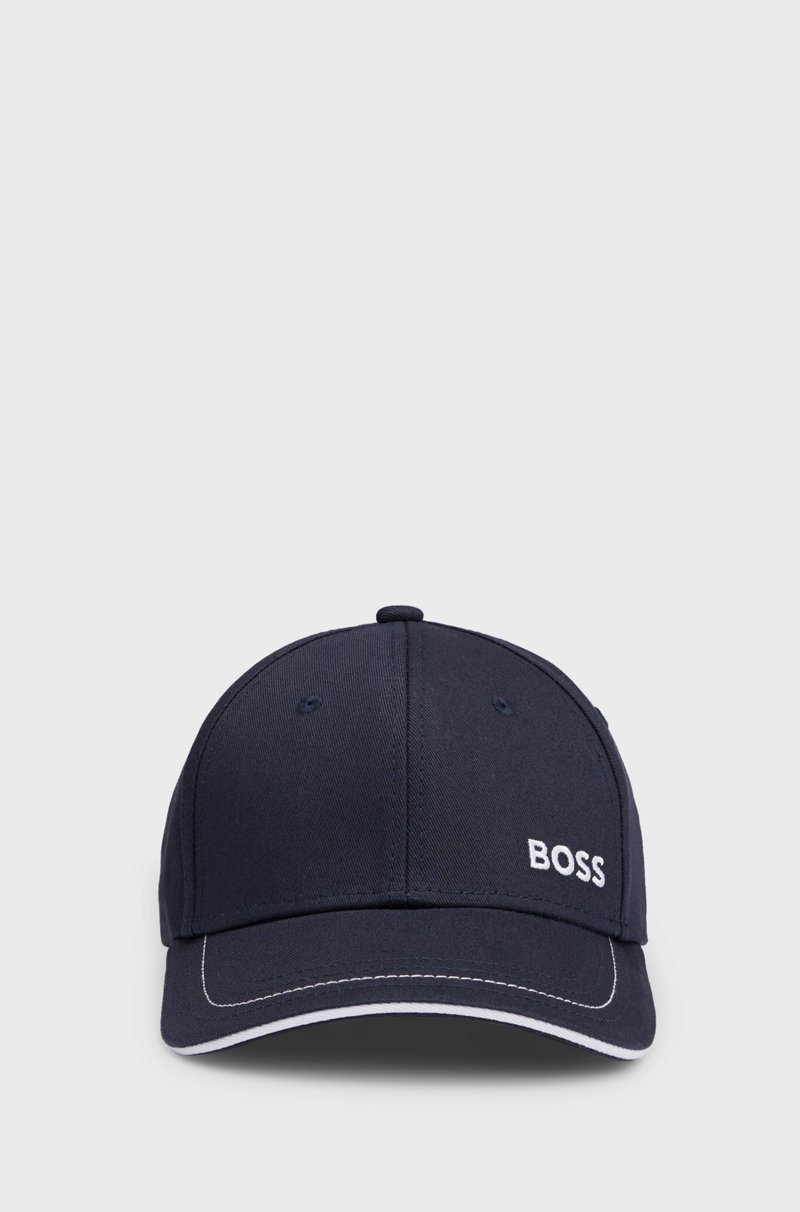 Hugo Boss Gorra De Sarga De Algodón Con Logo Bordado Y Hebilla De Metal