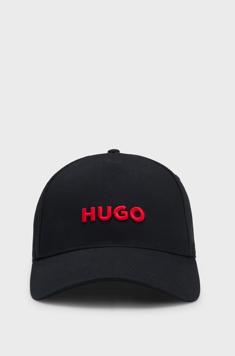 Hugo Boss Gorra De Sarga De Algodón Con Logo En La Parte Delantera Y En La Visera