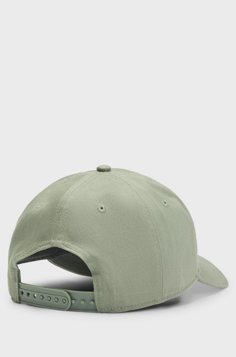 Hugo Boss Gorra De Sarga De Algodón Con Logo En La Parte Delantera Y En La Visera
