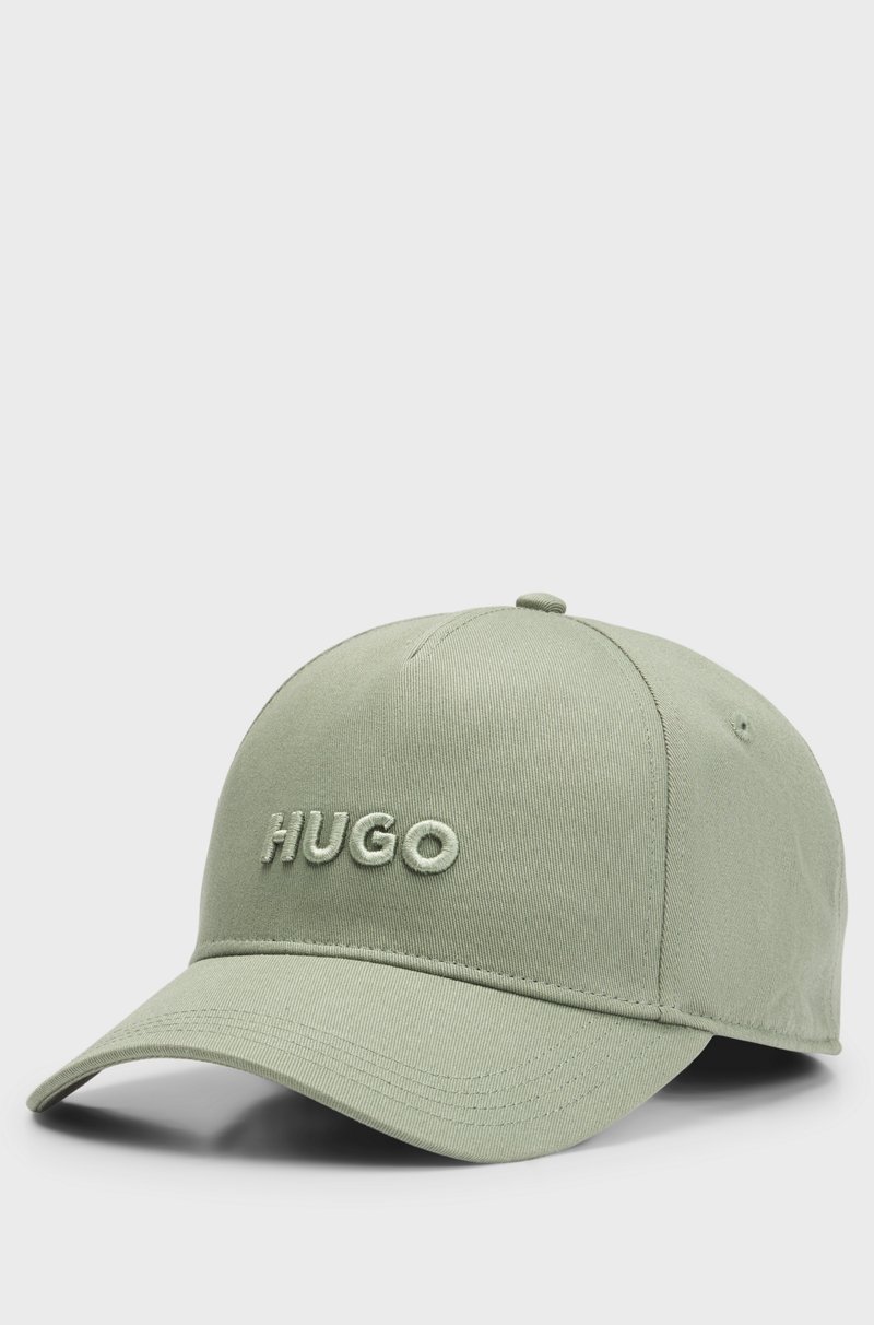 Hugo Boss Gorra De Sarga De Algodón Con Logo En La Parte Delantera Y En La Visera