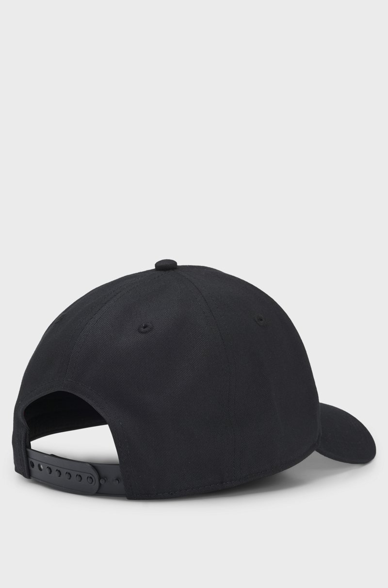 Hugo Boss Gorra De Sarga De Algodón Con Logo En La Parte Delantera Y En La Visera